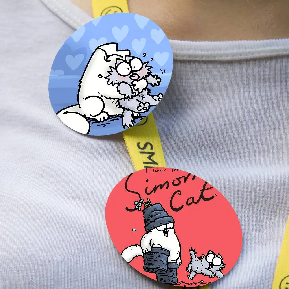 Simons Katze Abzeichen Kreative Weißblech Soft Button Pins Tier Icon Brosche Revers Rucksack Abzeichen Zubehör Pin S