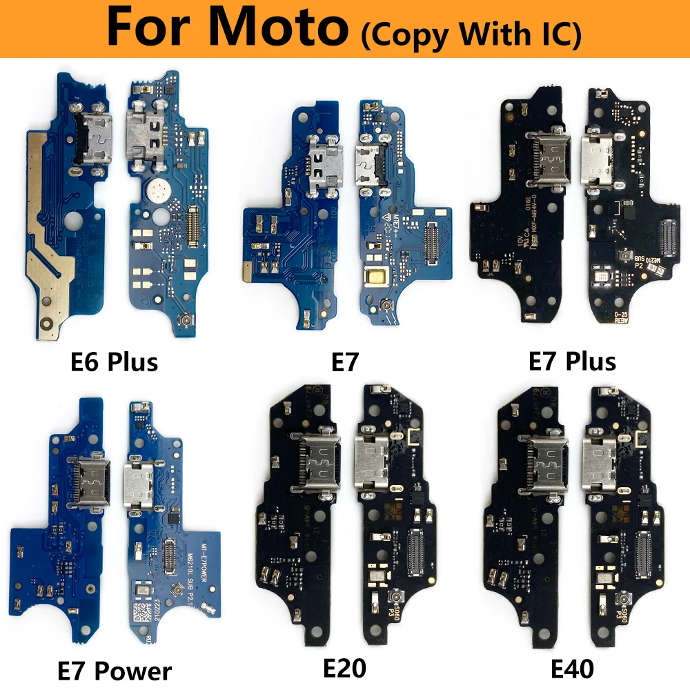 50Pcs,USB Charging Port Charger Connector Flex Board For Moto G22 G71 G51 5G E40 E20 E6 Plus E7 Power / One Fusion Hyper Macro