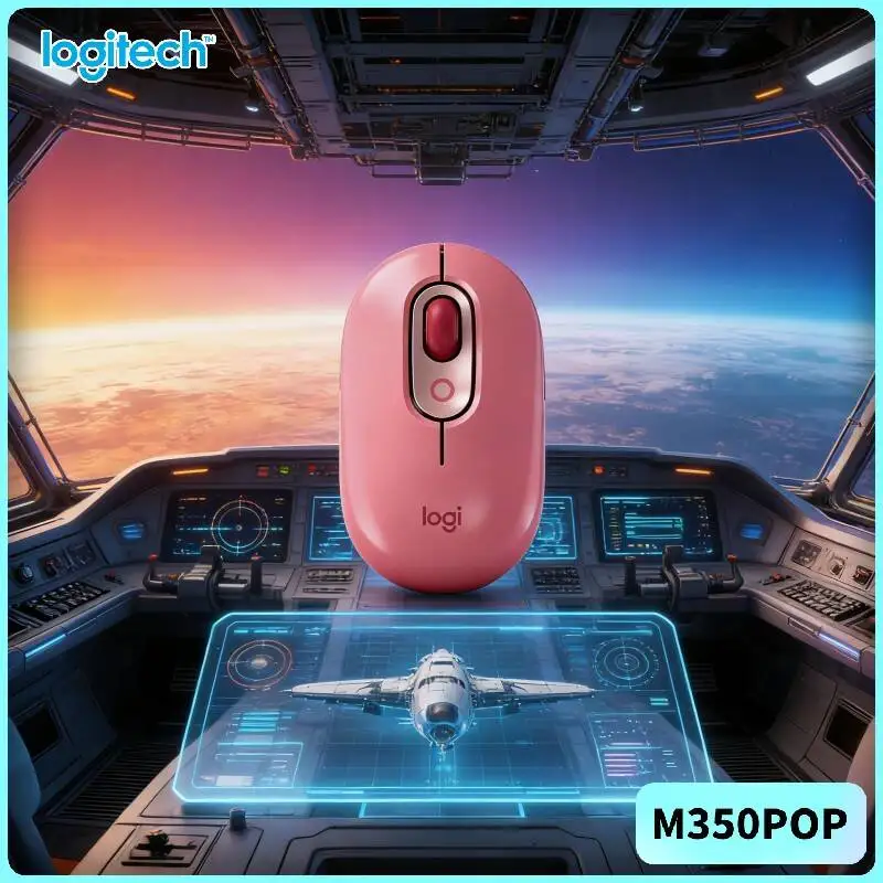 Ratón Inalámbrico Logitech M350 POP con Alcance de 10 m y Funcionamiento Silencioso para Uso en Microsoft Surface Laptop Book Series