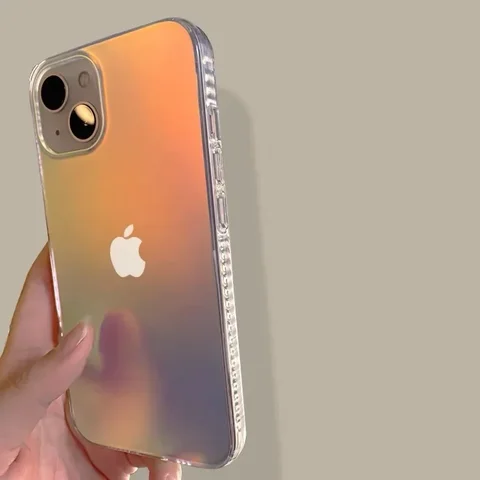 Чехол Aurora для iPhone 17 Pro Max, матовый, противоударный, лазерный градиент — фото товара