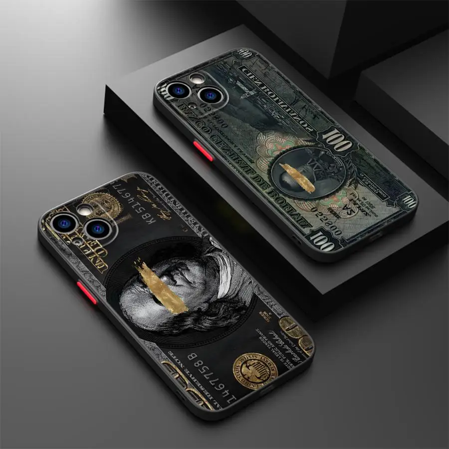 

Case for iPhone 17 Pro Max 7 8 SE 17e 15 16 Plus 13 Mini 11 XS XR Air 14 12 Funda Back Phone Cover Dollar Money Pattern
