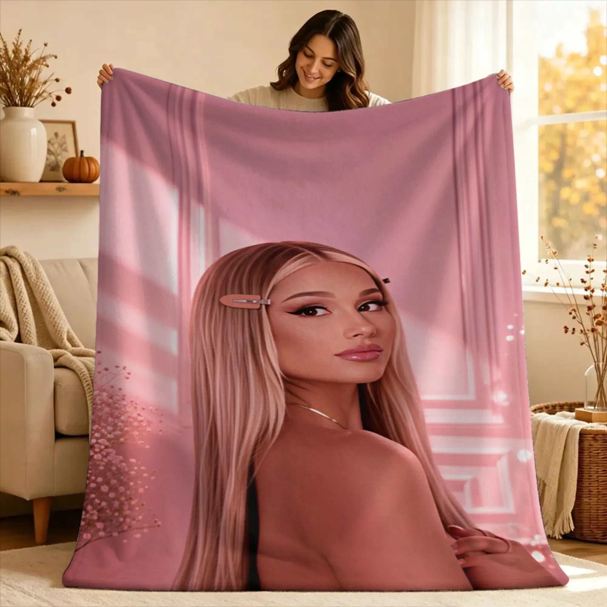 Ariana Grande Blankets Quality Soft Warm  Throw Blanket Autumn Picnic Outdoor Pattern Bedspread