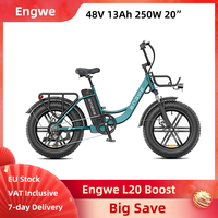 Engwe L20 Boost Electric Bike 20 Inch Fat Tires 48V13Ah 625Wh 250W 126KM Torque Sensor with a Boost Button LCD Display E-bike