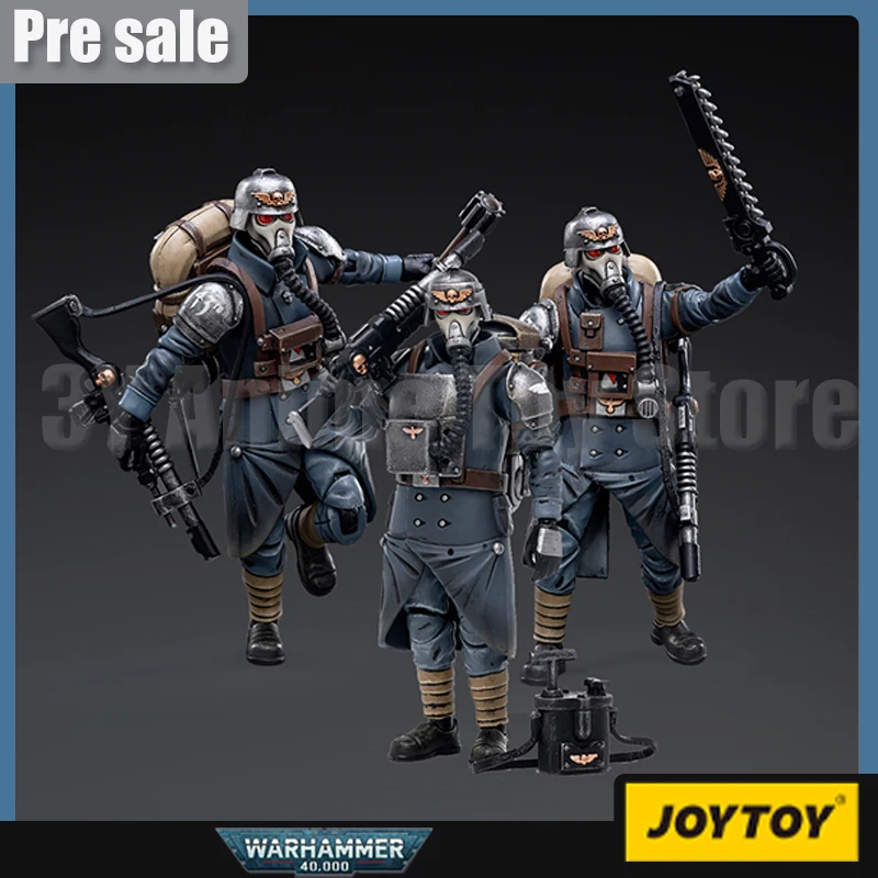 JOYTOY Warhammer 40k 1/18 Action Figure Astra Militarum Death Korps of Krieg Veteran Model Doll Collect Desk Decor Toy Xmas Gift