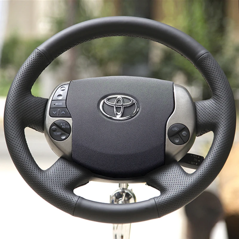 

Hand-sewn Car Steering Wheel Cover for Toyota Prius 20(XW20) 2004 2005 2006 2007 2008 2009 Non-slip Microfibre Leather Braid