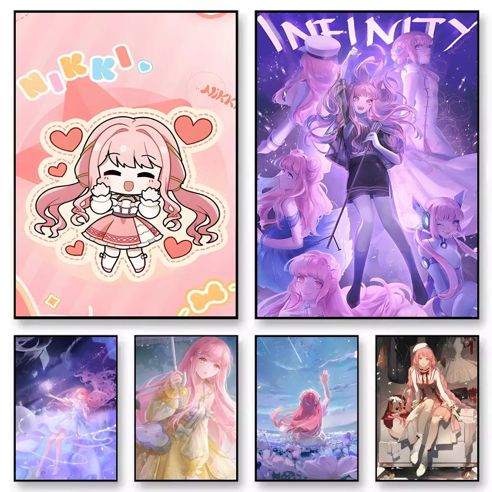 Infinity Nikki cute Poster Nordic style room wall decoration self-adhesive HD waterproof AFE bar