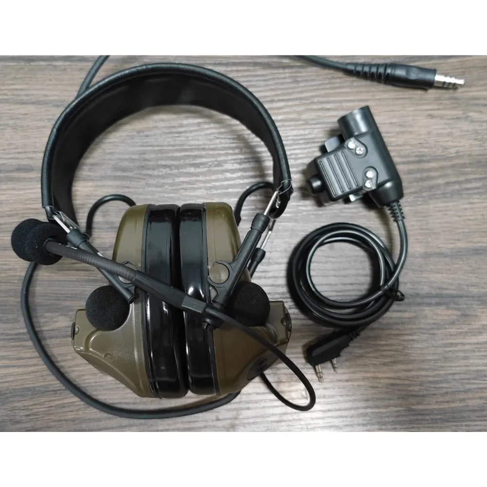 TacticalC2 Headset Active Hearing Protection Shooting Hunting TacticalCII Headphones & Tactical U94 Ptt for Baofeng Radio