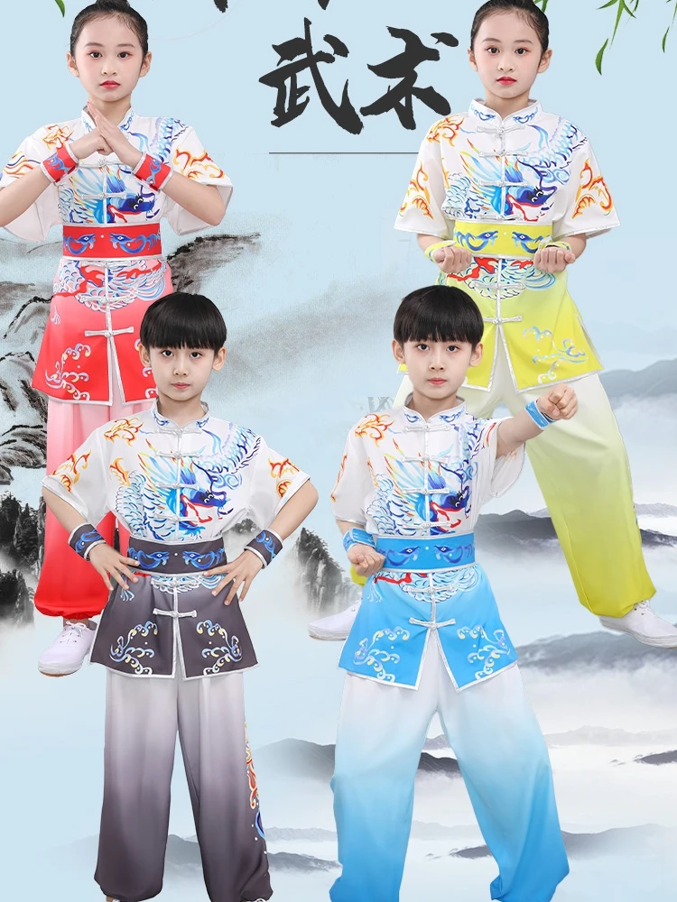 

New Chinese Style Martial Arts Performance Clothing Children Competition Physical Examination Tai Teenagers