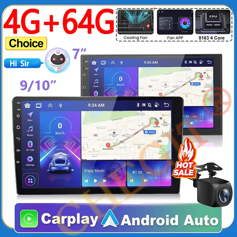 Universal 7/9/10 inch Android 13 Car Radio 64G Autoradio android 2 Din car radio Central Multimedia Smart car systems For Toyota