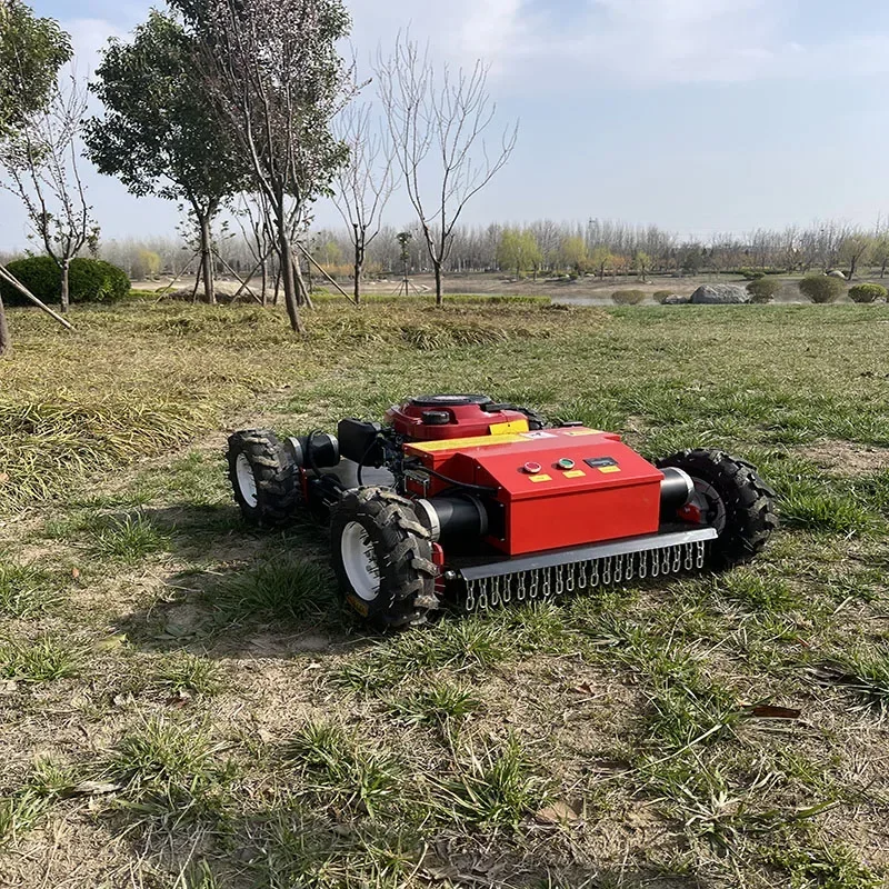 Good Price Small Size Garden Grass Gasoline Remote Control Rc Slope Lawn Mower