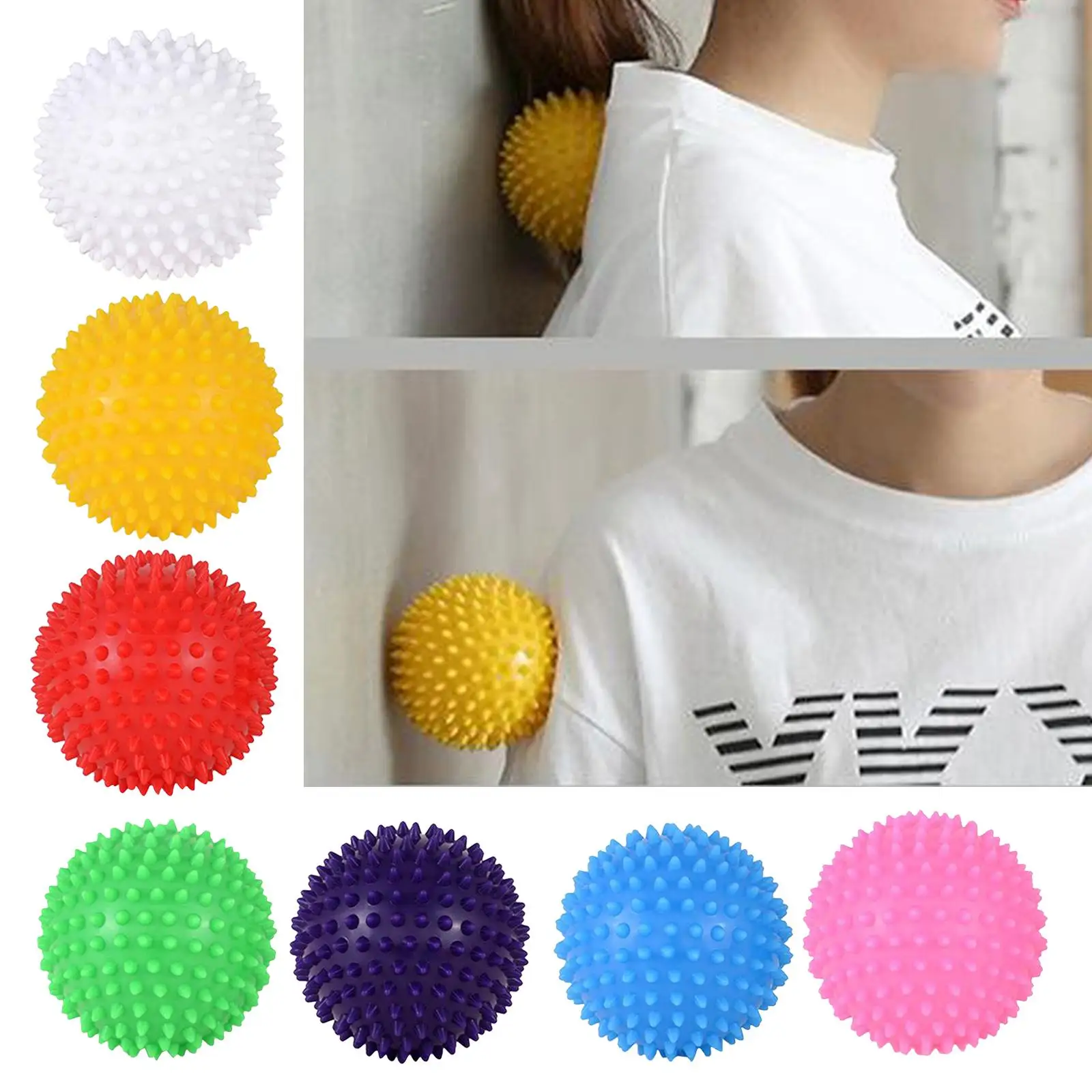 Foot Massage Ball Spiky Massager Balls for Deep Tissue, , Feet, Back, Hand, Muscles, Myofascial, 7.5cm Diameter