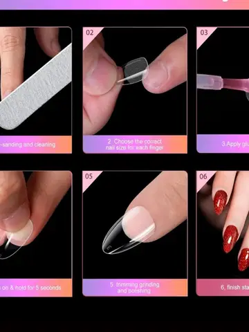 120Full Coverage Fake Nail Stickers——Stiletto heels/Almond shape/Square/Coffin-shaped/French Style，Removable Gel False Nail Exte