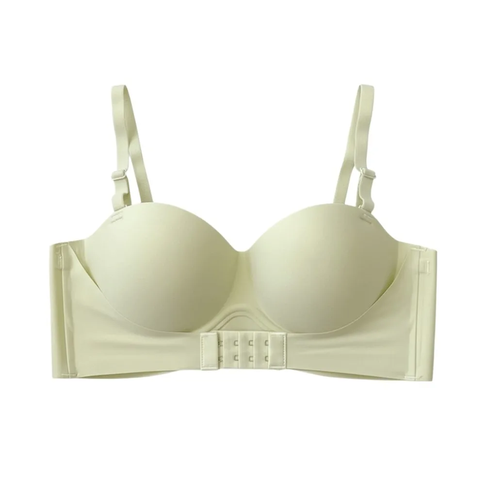 

Elastic Front Button Wireless Deep V Bra Shockproof Push Up Underwear for Women Sweet Lingerie Seamless Bra Running