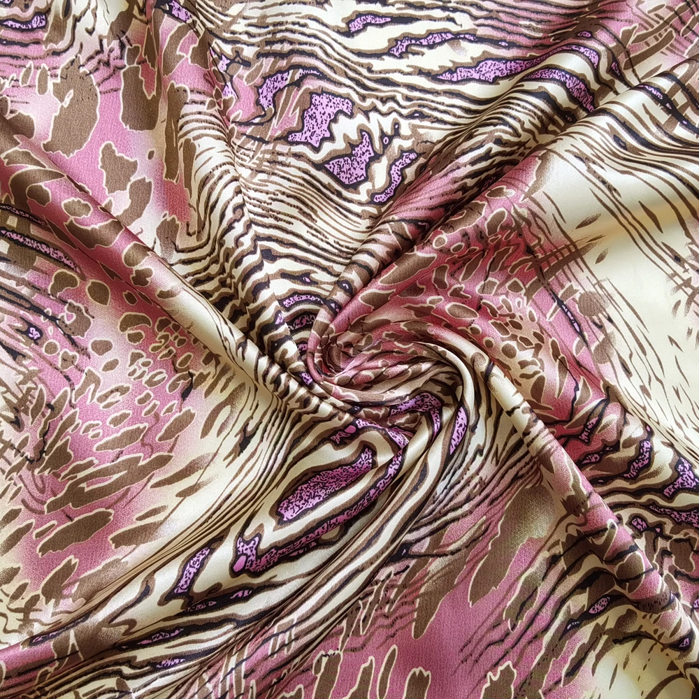 58" breit | 2 Meter | 5 Meter | Satinstoff Charmeuse weicher Schal DIY Material afrikanisches Patchwork Leopardenmuster – Detail 10