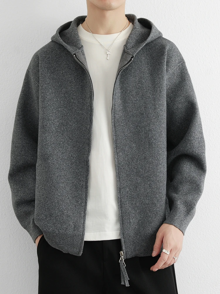 

Американский ретро-кардиган с капюшоном, вязаный свитер для мужчин, весна-осень, новинка, повседневная верхняя одежда, дышащий, теплый