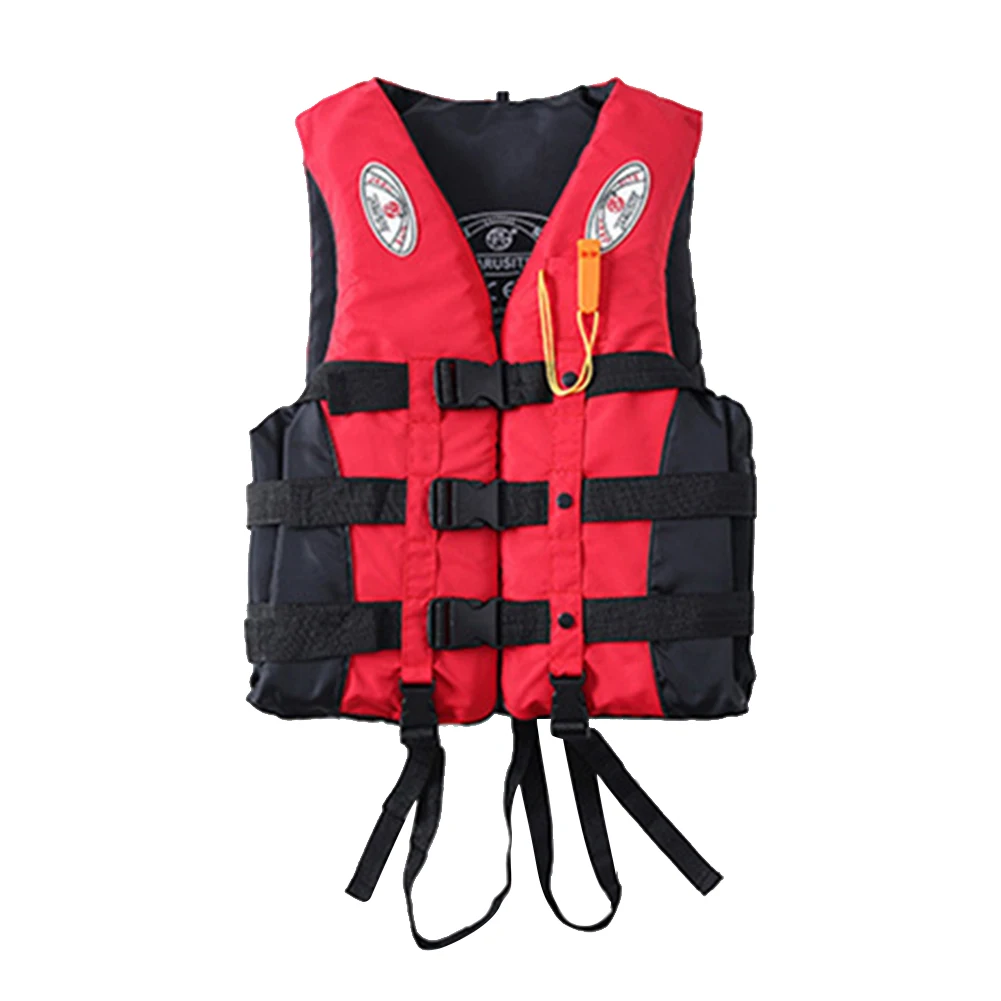 Snorkeling Boating Drifting Life Jacket Water Sports Safety Fishing Surfing Swimming Buoyancy Life Vest for Kids Adults Red