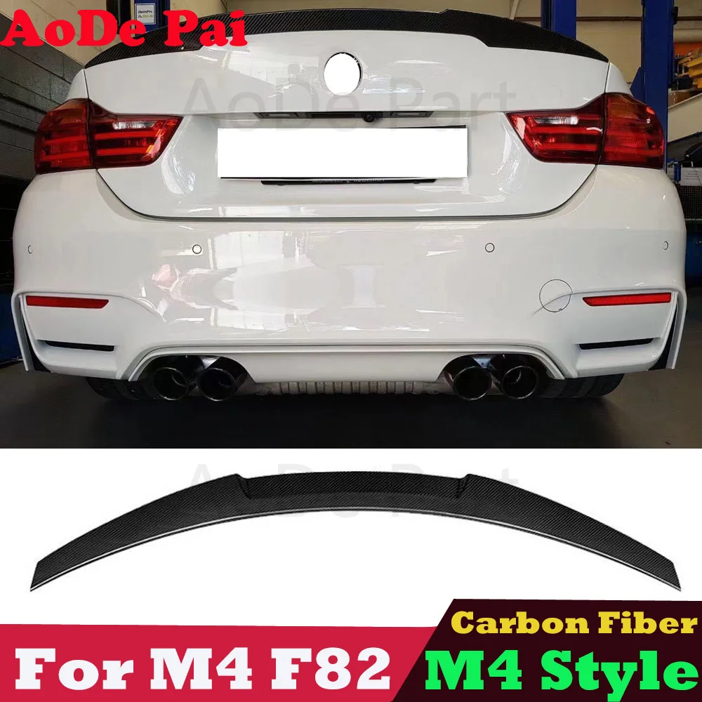 

M4 F82 Spoiler High Kick Real Carbon Fiber Rear Boot Trunk Wings Ducktail for BMW M4 2 Door Coupe 2014-2020