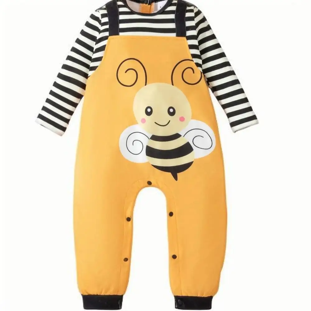 

Осенний Новый детский комбинезон, милая мультяшная пчела, Ha Yi, повседневные универсальные брюки для ползания