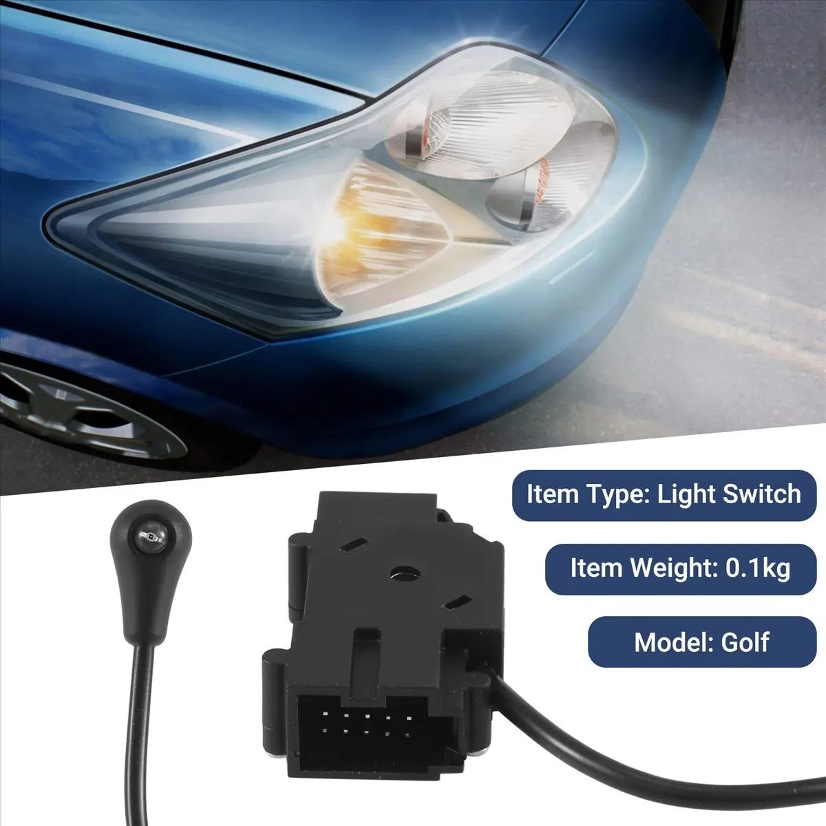 #70G Car Auto Headlight Fog Light Sensor Control Module For Golf Mk5 6,Car light sensor,(Plastic)