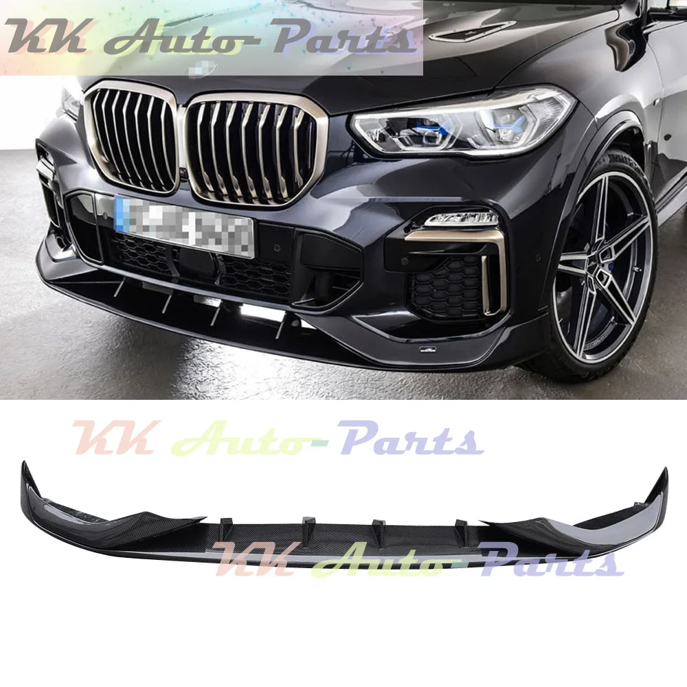 

Real Carbon Fiber Front Bumper Chin Lip Spoiler Splitters For BMW X5 G05 M Sport Auto Tuning