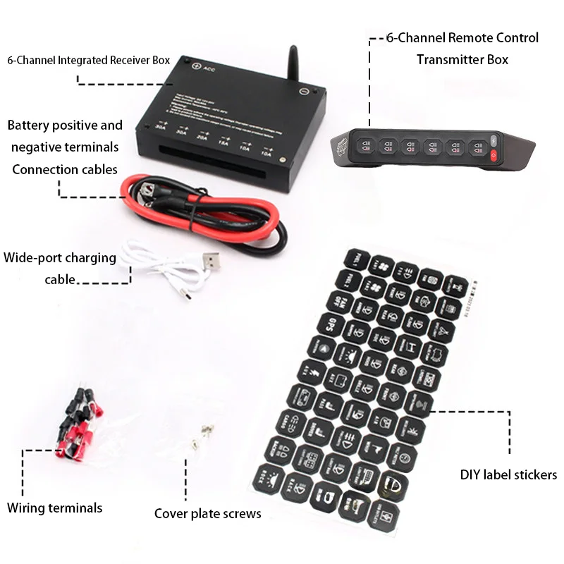 For Tank 500 dedicated A-pillar handle modification expandable wireless remote 6-channel spotlight switch armrest