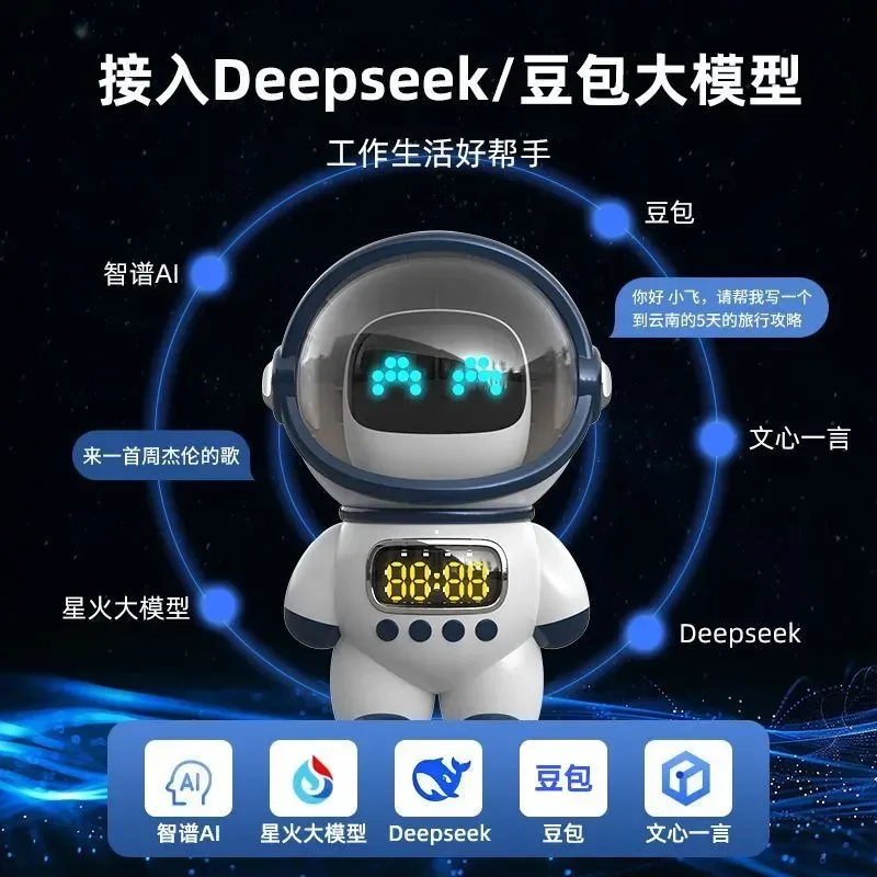 AI Voice Chat Robot Toy Smart Alarm Clock Interactive Learning Gift for Kids Boys Girls Birthday Present Educational