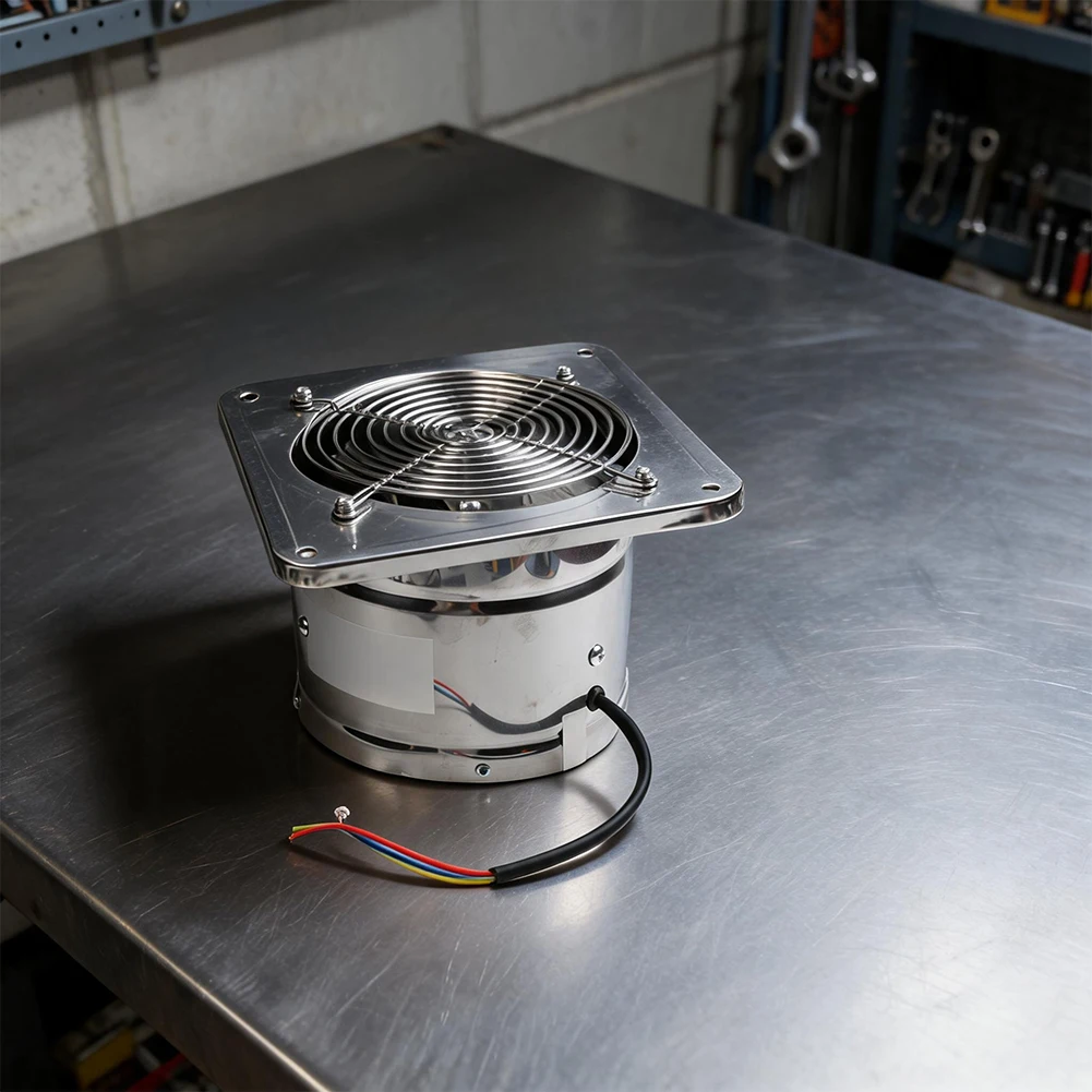 Stainless Steel Wall for exhaust Fan for Kitchen Bathroom Ventilation System with Automatic Opening Closing Damper 600m3/h