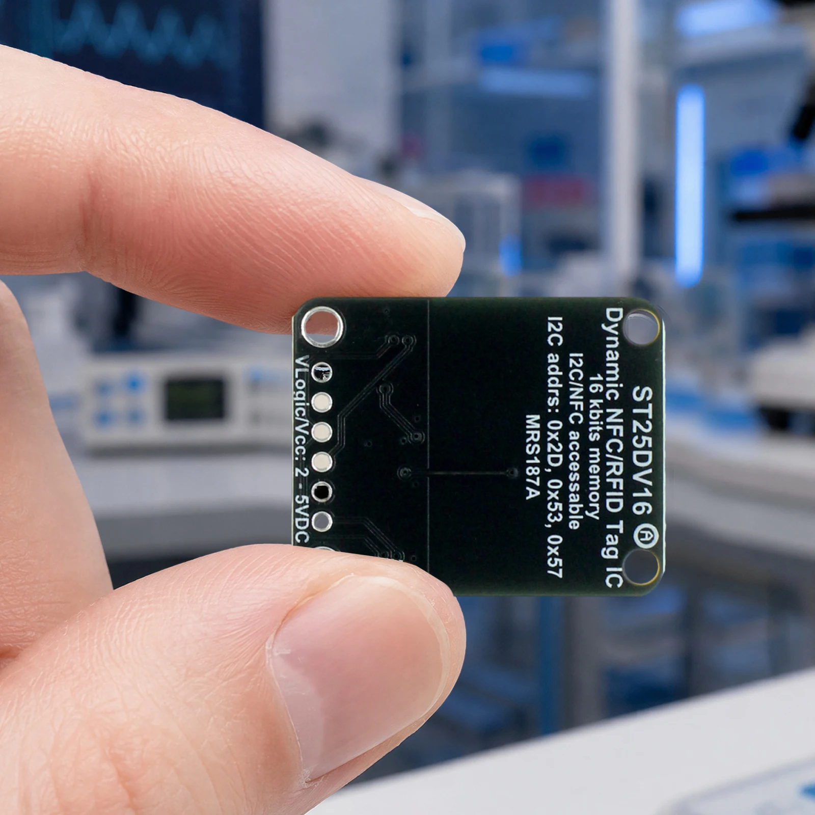 RFID EEPROM Breakout Module ST25DV16K NFC I2C 16Kbit ISO 15693 STEMMA QT Qwiic RF Energy Harvesting 3.3V