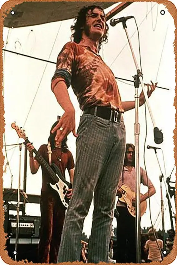 Metal Tin Sign  - Woodstock, Joe Cocker, 1970 - Poster Metal Plaque Cafe, Bar, Home Wall Decor-Aluminum
