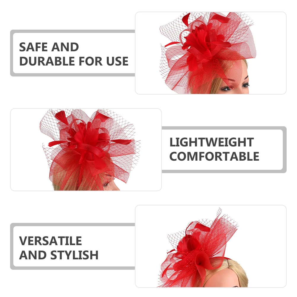 

Accessories Bride Hat Hair Clip Women's Head Band Headbands Mesh Wedding Fascinator Hats