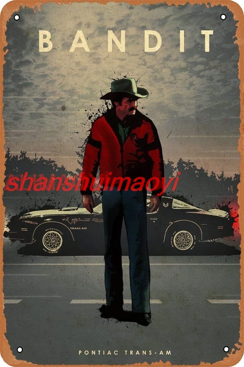 Hofarkows Smokey and The Bandit Movie Poster Movie Tin Sign Retro Vintage Metal Sign 8x12 inches ALA