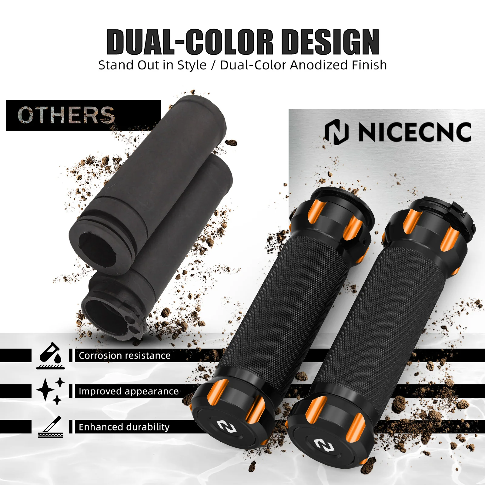 For Harley Touring 1996-2007 Dyna 1996-2017 Softail 95-2015 NICECNC Dyna Hand Grips Fat Bob FXDF Low Rider FXDL Street Bob FXDB