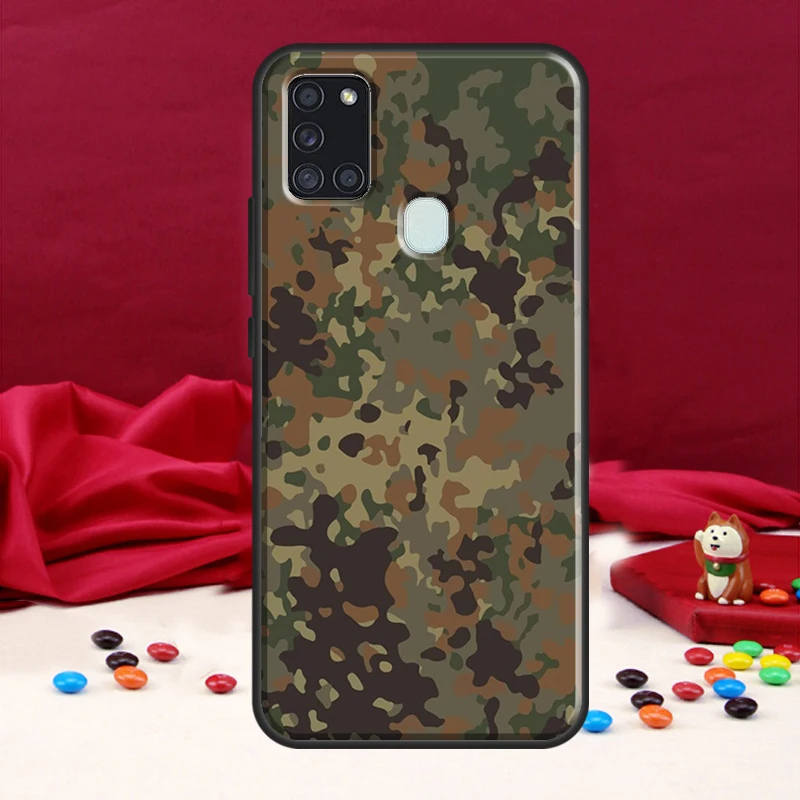 Flecktarn Camouflage Camo For Samsung Galaxy A34 A54 A14 A71 A51 A31 A11 A12 A22 A32 A52 A72 A50 A13 A53 Case