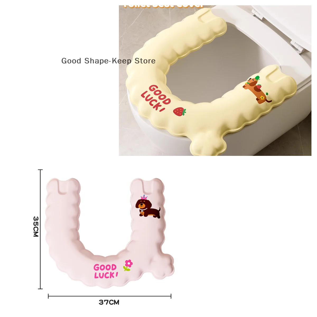 1PC Universal Wasserdicht Waschen-freies Halb-pack Wc Sitz Neue Vier Jahreszeiten Kissen Verdickt Cartoon Klebstoff Wc sitz Kissen