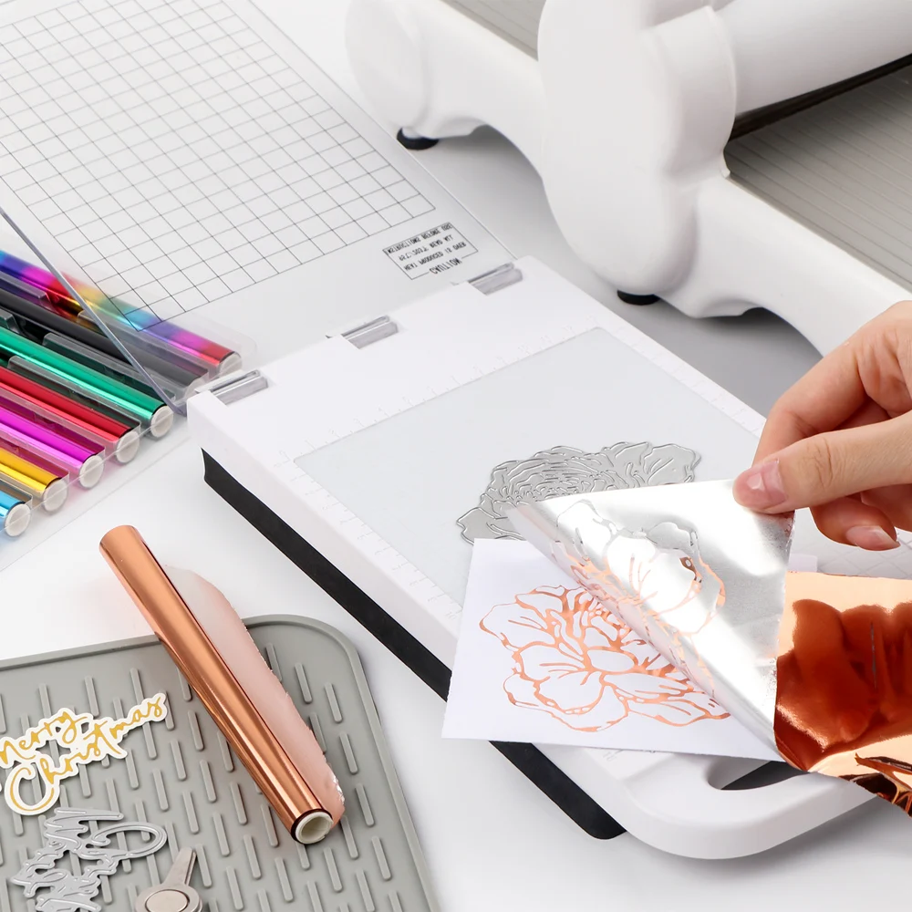 12pcs/pack Hot Foil Roll 5.9in X 4.26ft Heat Activated Foil To Add Stunning Foiled Elements for Card Scrapbook DIY Tool 2024
