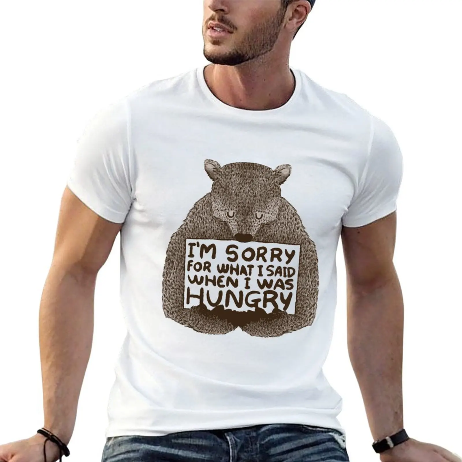 Im sorry for what i said when i was hungry T-Shirt quick-drying anime shirt mens graphic t-shirts funny