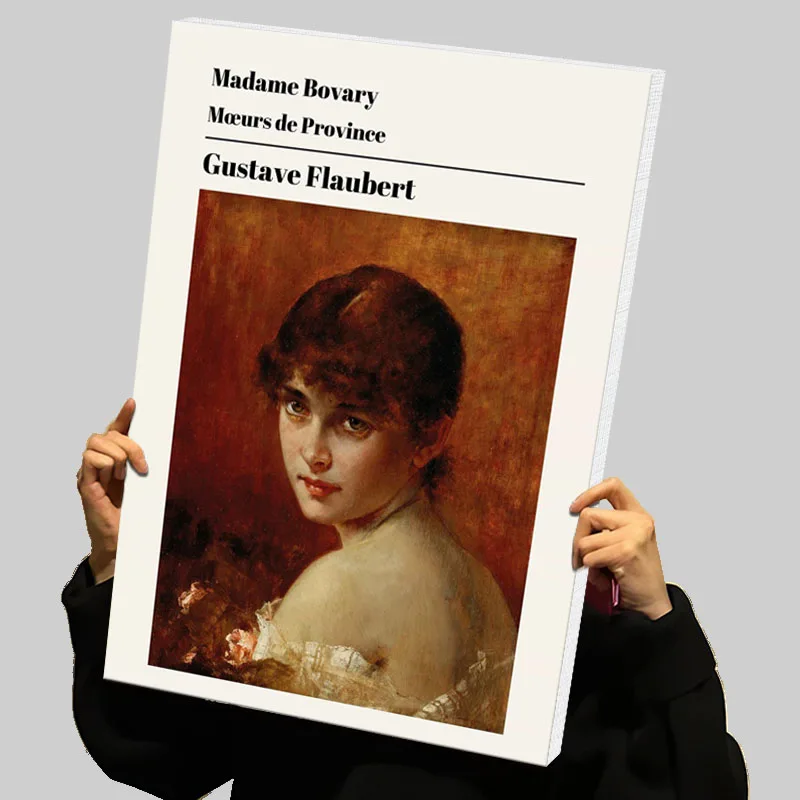 Madame Bovary de Gustave Flaubert, cubierta de libro, impresiones, póster, pintura en lienzo personalizada, decoraciones artísticas de pared para adornos de la habitación del hogar