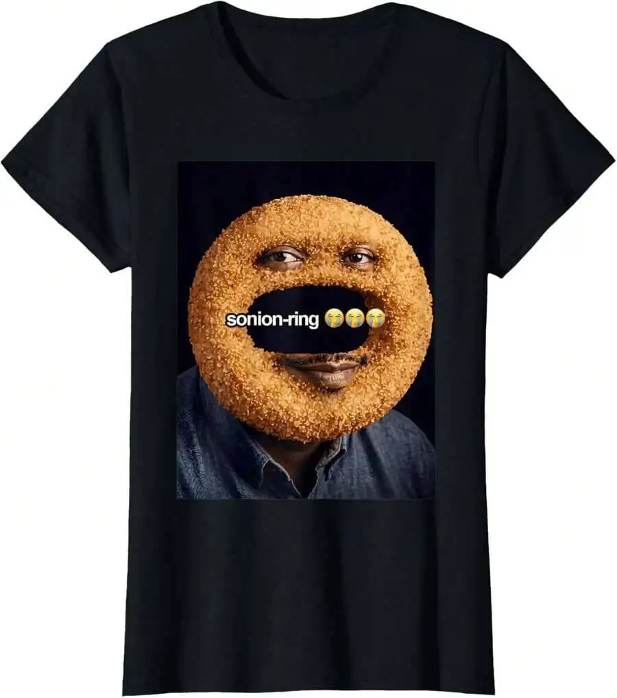 Funny SONION Ring Meme Son Brainrot T-Shirt 100% Cotton Trendy Y2K Short-Sleeve Tee – Soft, Quick-Drying, & Moisture-Wicking;