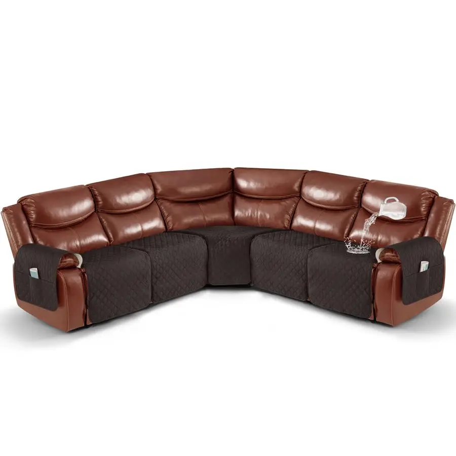 اضافية كبيرة كرسي الاقسام الأريكة يغطي غطاء أريكة مقاوم للماء للاستلقاء L شكل أريكة 5 مقعد مستلق الأريكة الاقسام C #1