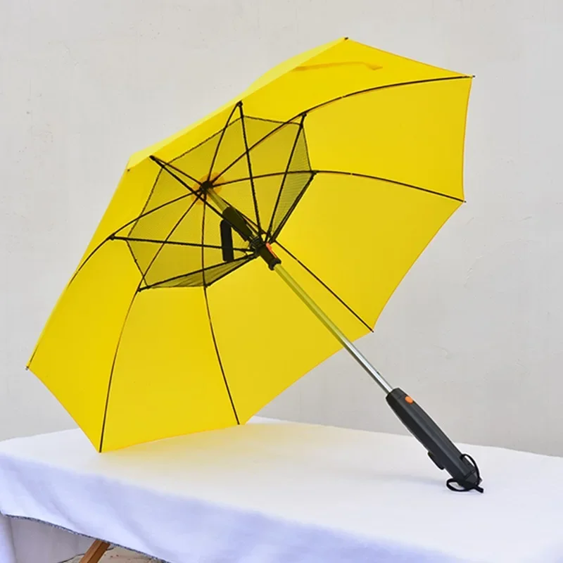 Spray Cooling Umbrella - Battery Powered Fan, Portable Outdoor Beach, Festival and Summer Events