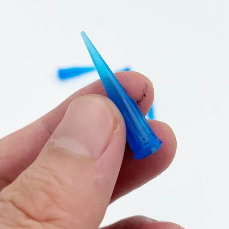 Cold Press Glue Dispenser Tool, Ponta da agulha, UV, 100pcs