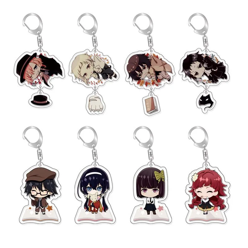 

Animation Derivatives Key Chain Nakahara Chuya Nakajima Atsushi Creative Backpack Pendant Anime Keychain Brithday Gift for Kid