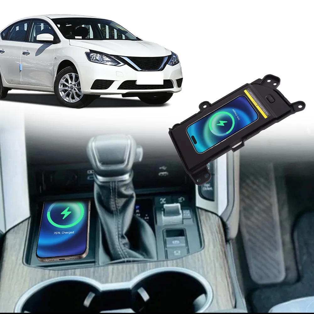 Wireless QI Charger for Toyota Land Cruiser LC300 RHD 2021-2023 Fast Car Mobile Charger Accessory