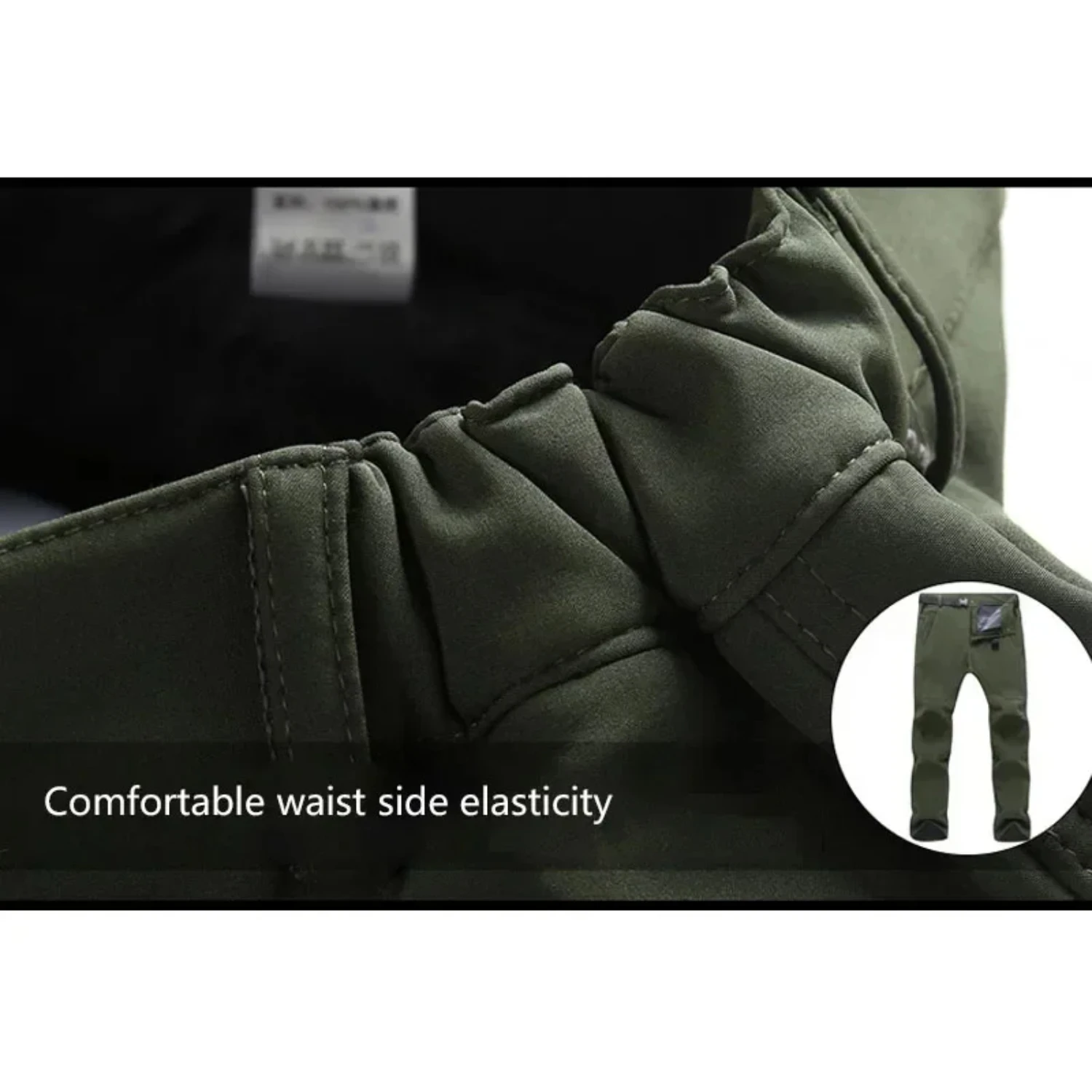 New Warm Winter Men Soft Shell Pants Travel Waterproof Outdoor Camping&Hiking Pants Fleece Windproof Skiing Trousers