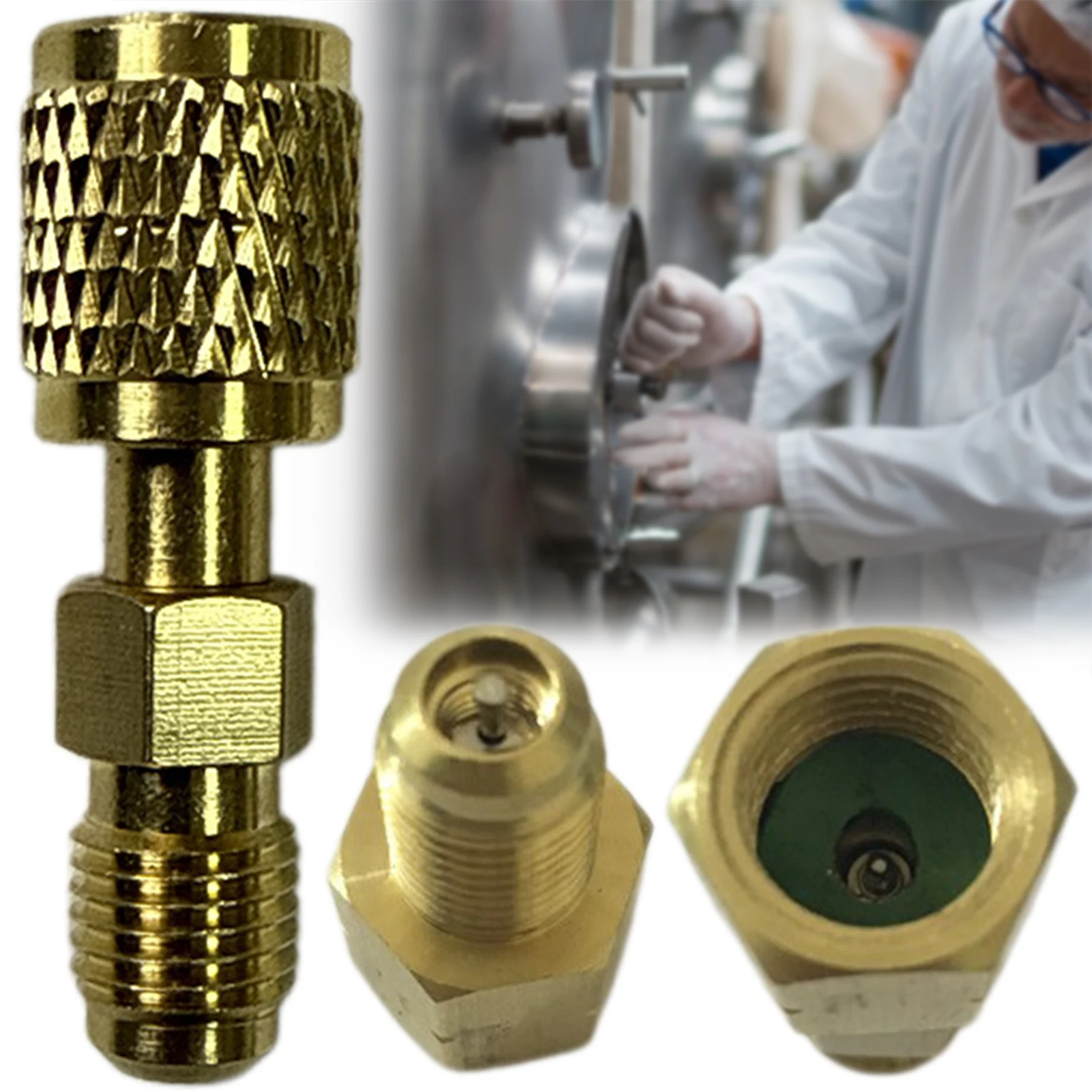 

Переходник для левой резьбы хладагента R32, переходник для бака с внутренней резьбой 1/4 дюйма на наружную резьбу 1/4 дюйма, переходник для кондиционирования воздуха, инструменты для соединения