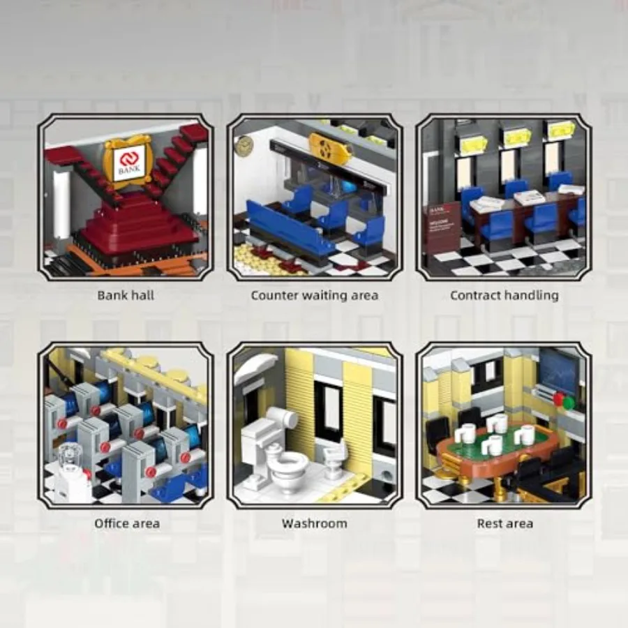 Luxurious Shanghai Bank Building Blocks Set, 10423 Pieces Modular Building Bricks House Model, Creative Landmark Buildings Gift