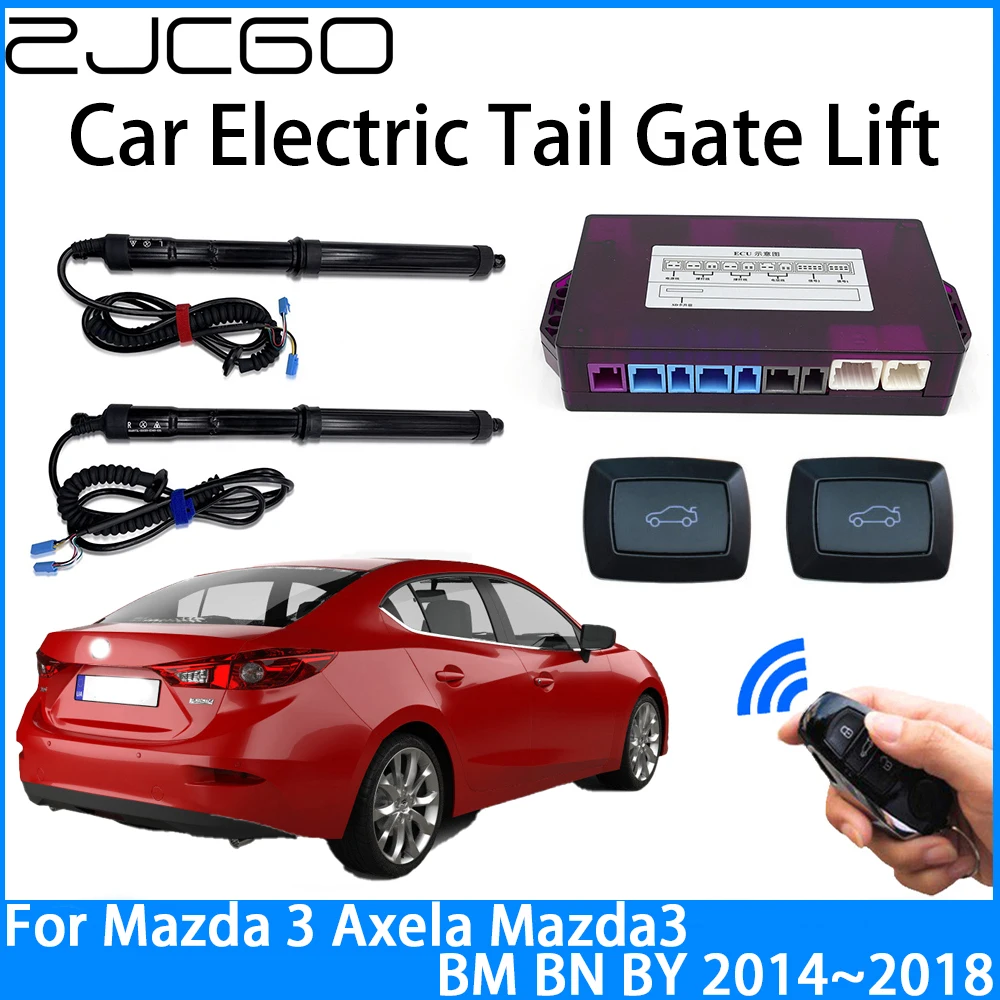 ZJCGO Power Trunk Electric Suction Tailgate Intelligent Tail Gate Lift Strut For Mazda 3 Axela Mazda3 BM BN BY 2014–2018