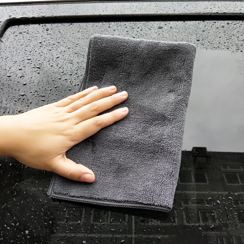 1pcs Suede Double-sided Absorbent Traceless Reusable Glass Cleaning Cloth For Windows, Cars, Kitchen, Mirrors