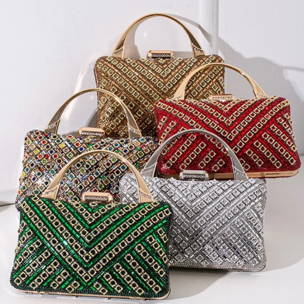 2025 New Dinner Retro Banquet Tote Bag High-end Diamond-encrusted Women's Bag Purses and Handbags Cartera De Fiesta 보테가베네타 클러치백