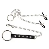 adult productsMetal Chain Nipple Clamps for Couples Adjustable Breast Clip Bondage Accessories for Sensual Bedroom Foreplay - Image 5